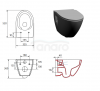 CERSANIT SET C929: MISKA ZAWIESZANA MODUO PLUS PRO OVAL VORTEX Z DESKĄ DUROPLASTOWĄ MODUO PLUS SLIM S4013-010